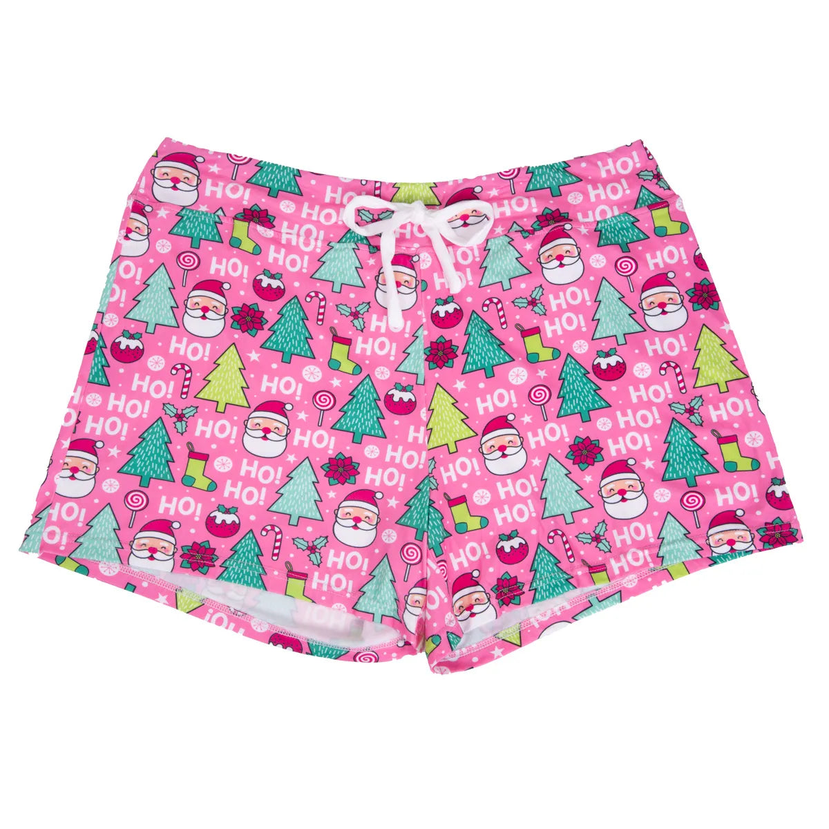 Pink Christmas PJ Shorts Set