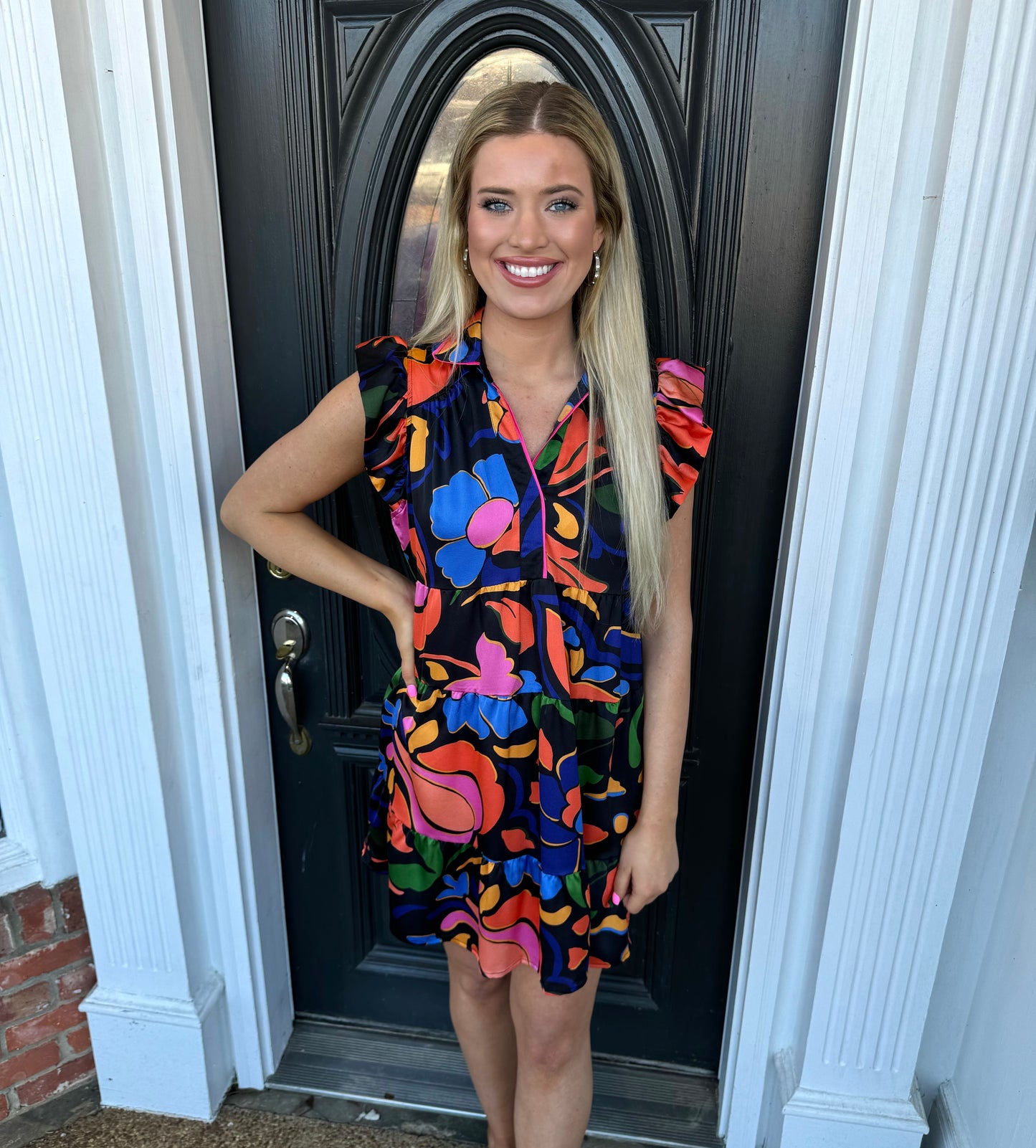 Sleeveless Floral Dress