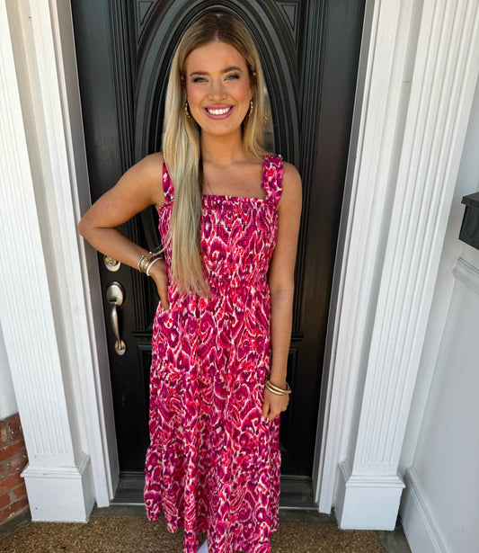 Smocked Tiered Maxi