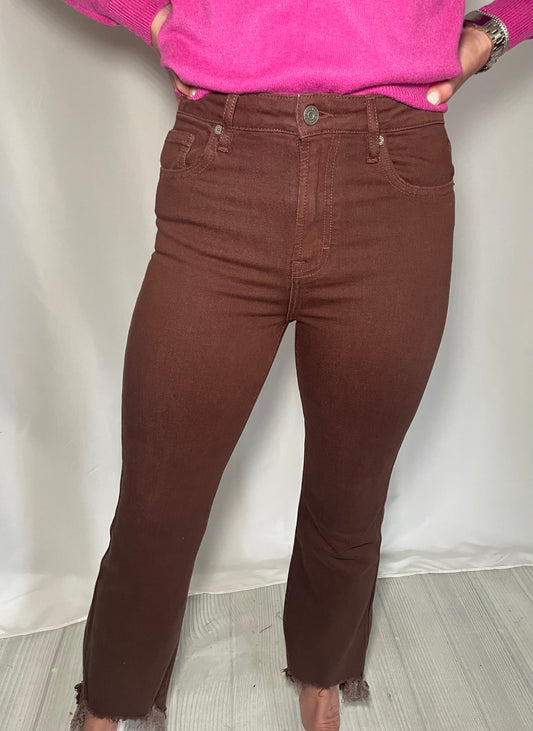 28" Inseam Happi High-Rise Crop Flare Jeans