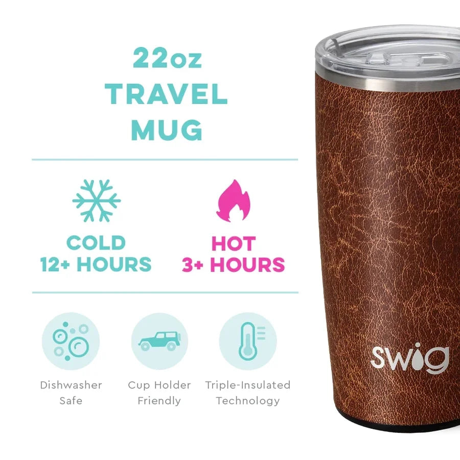 Leather 22 oz. Travel Mug