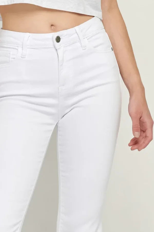 Cropped Frayed Hem Jeans