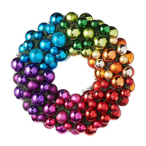 Multicolor Ball Ornament Wreath