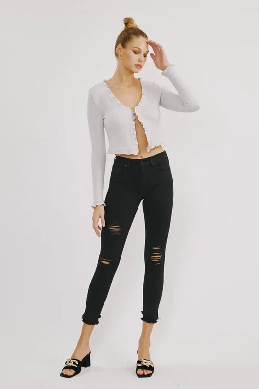 Mid Rise Skinny Ankle Jeans