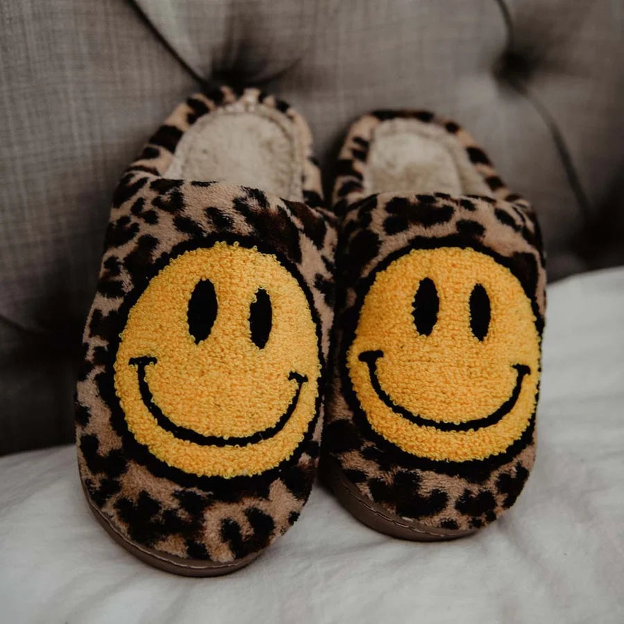 Leopard Happy Face Slipper